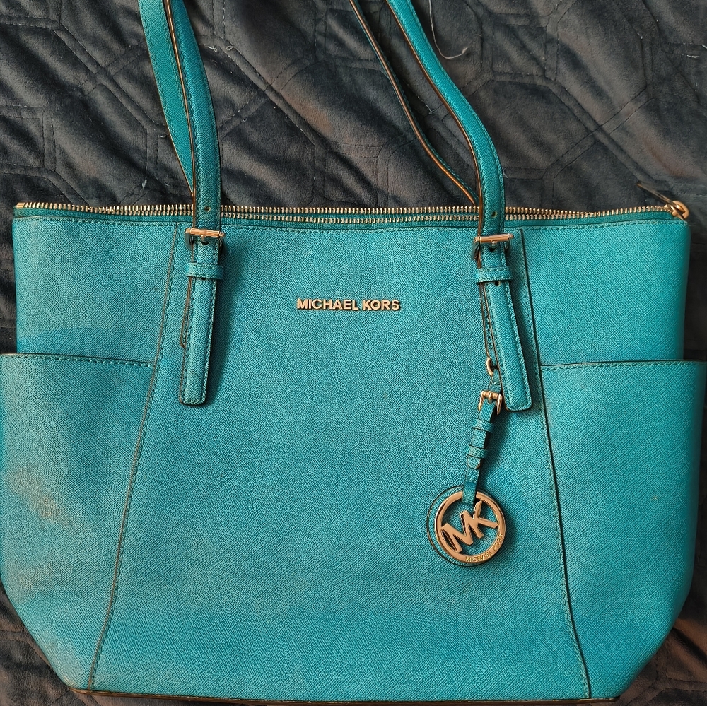 Michael Kors Teal Tote Bag